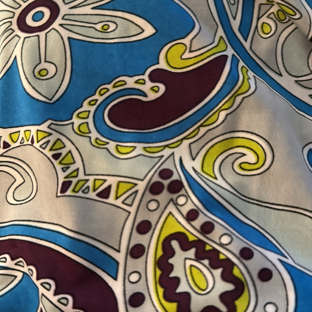 Oversized Paisley One Size Costume Pimp Disco Dance Shirt LN Silky